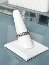 David Yurman Sterling Silver .925 Cable Sculpted 6mm Ring Size 9.5 - €322,04 EUR