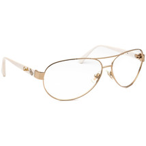 Coach Women&#39;s Sunglasses Frame Only S1034 Gold/White with Crystals Aviat... - £55.94 GBP