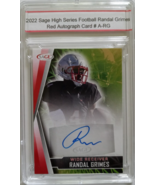 Randal Grimes 2022 Sage High Series NFL Red Autograph Card # A-RG - $72.31
