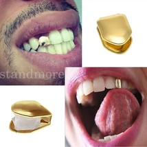 Metal Gold Single Grill Tooth Clip Plated Mouth Teeth Cap Grills Bling H... - $113.85 MXN