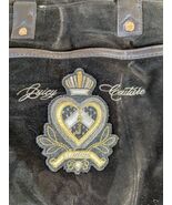 Vintage JUICY COUTURE Y2K Black Velour Messenger Bag Black Laptop Case Rare - €76,67 EUR