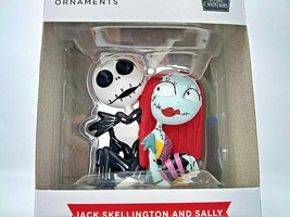 Hallmark Nightmare Before Christmas Jack Skellington &amp; Sally Ornament NIB 2021 - £19.14 GBP