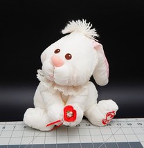 Fisher Price White Puffalump Stuffed Plush Bunny Rabbit Red Heart Parach... - $24.99