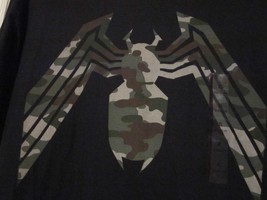 NWT - Marvel&#39;s Spider-Man CAMO Spider Image Black Adult XL Short Sleeve Tee - £15.92 GBP