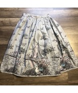 VTG 1940s/50s Novelty Border Print Pleated A Line Skirt Dutch Windmills ... - $166.04 CAD