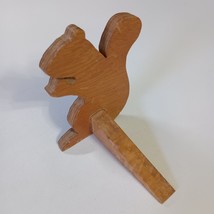 Vintage Door Stop Wedge Handcrafted Wooden Squirrel Country Farmhouse  - $24.98 CAD