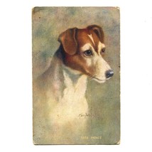 Smooth Fox Terrier &#39;Prince&#39; Zula Kenyon Dog Postcard Vintage 1910s Unposted - £7.63 GBP