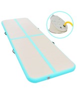  Inflatable Gymnastics Mat with Pump 157.4&quot;x39.3&quot;x3.9&quot; PVC Green - $248.99