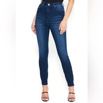 BEBE Jeans Women&#39;s 22W Blue Dark Wash Stretch High Rise Skinny Denim Bod... - $45.54