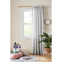 Wild Sage™ Stacie Tassel Stripe 84-Inch Window Curtain Panel in Grey (Si... - $23.75