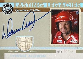 Autographed Donnie Allison 2011 Press Pass Legends Racing Lasting Legacies Signa - £70.45 GBP