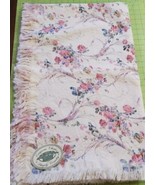 Floral Throw Blanket w/ Fringe Simply Country European Classic Charm Ohi... - £47.75 GBP