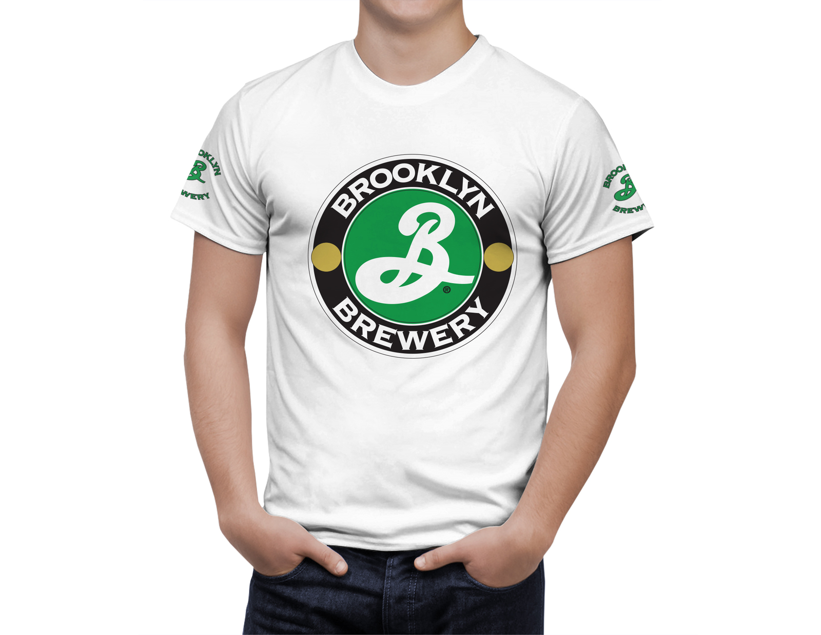 Brooklyn Brewerry Beer Logo White Short Sleeve  T-Shirt Gift New Fashion