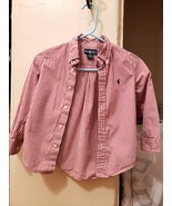 Ralph Lauren Boys Red and White Dress Shirt size 5  - $475.17 MXN
