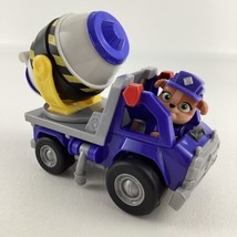 Paw Patrol Rubble &amp; Construction Crew Mix&#39;s Cement Mixer Truck Purple Figure Toy - £22.28 GBP