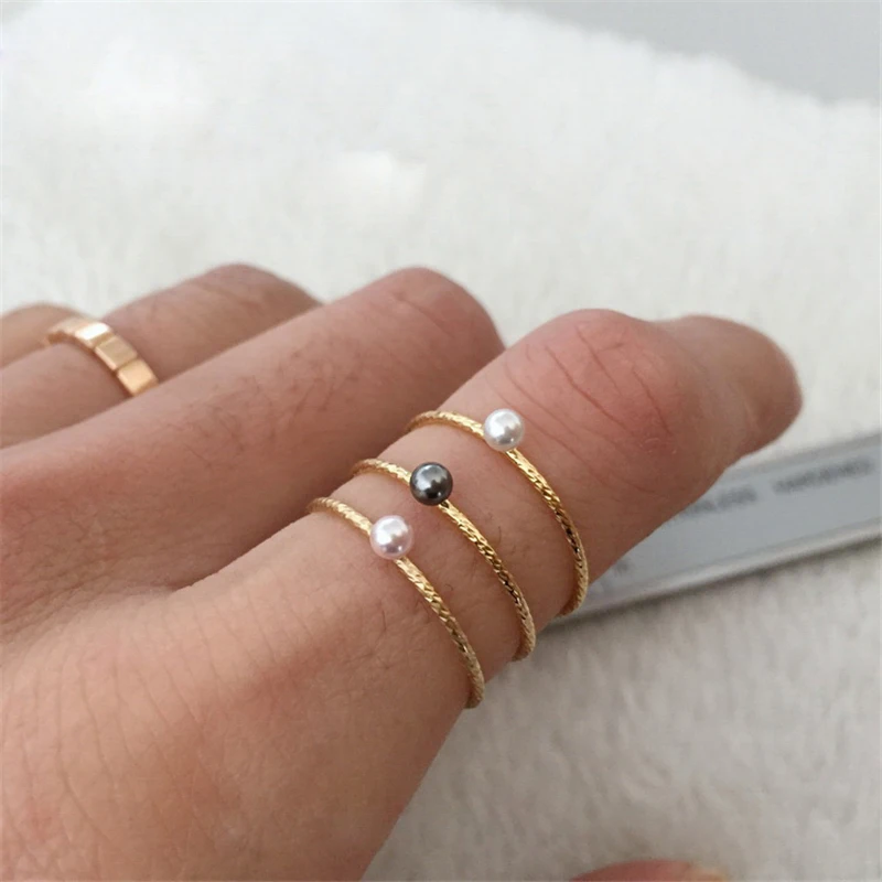 Gold Filled Knuckle Rings Indian Jewelry Anillos Mujer  Bague Femme Minimalism A - £25.18 GBP