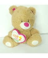 Love You Mom Bear Plush Stuffed Animal Toy Pink Heart Mothers Day Love 9&quot; - $282.21 MXN
