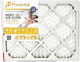 Proairtek AF16201M13SWH MERV13 16x20x1 Air Filter, Residential &amp; Commercial Use - £10.15 GBP