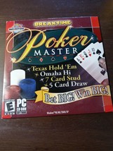 Breaktime Poker Master Pc XP 5 &amp; 7 Card Stud Texas Hold &#39;Em 4 Levels - £59.07 GBP