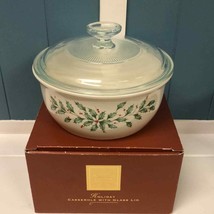 Lenox China HOLIDAY 1.5 Qt Quart Covered Casserole Dish w/Glass Lid NEW ... - $82.86