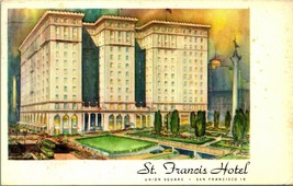 Hotel S.Francesco San Francisco California Ca Unp 1951s DB Cartolina A2 - £3.20 GBP