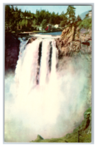 Aerial View Snoqualmie Falls Highway 10 Seattle Washington Postcard Unposted - £3.65 GBP