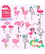 Flamingo, Clipart Digital, PNG, Printable, Party, Decoration - £2.23 GBP