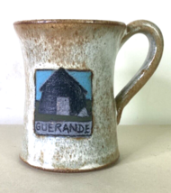 Hand Made Pottery Mug Guerande France Signed - $15.84