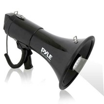 Pyle Megaphone PA Bullhorn, Siren Alarm, Adjustable Volume, LED Lights, - $100.84