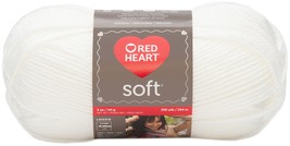 Red Heart Soft Yarn-White E728-4600 - $20.24