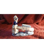 Vintage Porcelain -  Girl Figurine - Blue &amp; White   Made in JAPAN   Lot#... - $369.41 MXN