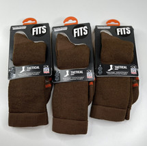 Fits NWT  Lot Of 3 Pairs men’s small tactical boot brown merino wool sock X7 - £21.04 GBP