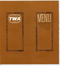 TWA Trans World Airlines Hearty Appetite Menu 1956 Fricandeau of Veal  - $47.52