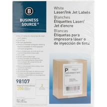 Business Source Premium Mailing Labels 5-1/2"x8-1/2" 500/BX White 98107 - £62.03 GBP