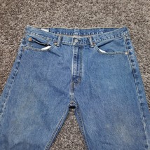 Levis 505 Jeans Men 38x29 Blue Straight Leg Regular Fit Pants Mid Rise D... - $15.23