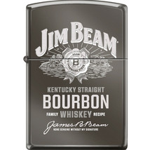 Zippo Lighter - Jim Beam Bourbon High Polished Black Ice - 856407 - $905.33 MXN