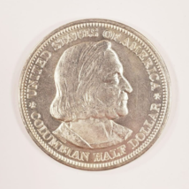 1893 Columbian Commemorative 50C Half Dollar in Choice BU Condition, Eye Appeal - £70.07 GBP