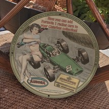 Vintage 1968 Aurora Cigarbox &#39;&#39;Formula 1 Grand Prix&#39;&#39; Porcelain Gas &amp; Oil Sign - £99.60 GBP