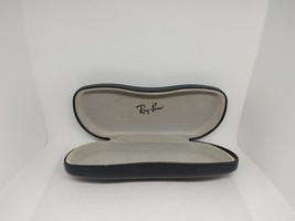 RAY-BAN EYEGLASSES SUNGLASSES OPTICAL BLACK LARGE LEATHER CLAMSHELL CASE... - $7.92