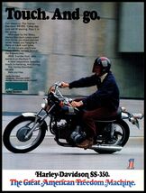 1973 HOT ROD Magazine Motorcycle Print Ad - Harley Davidson SS-350 A5 - $9.49