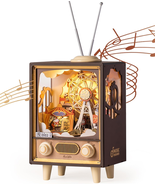 3D Wooden Book Nook Puzzle Kit Ferris Wheel Music Box LED – Sunset Carnival - €53,37 EUR