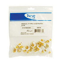 Module f-type gold plated 25 pk white - $129.99