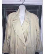 Calvin Klein Pale Yellow Double Breasted Trench Coat Size 8 - £28.12 GBP
