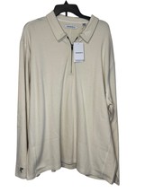 Ashworth Men&#39;s Sweatshirt Collared 1/4 Zip Pique Oversized Beige Sz. XXX... - $49.49