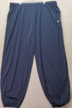 Reebok Sweatpants Mens 2XL Navy Polyester Pockets Speedwick Elastic Wais... - £16.89 GBP