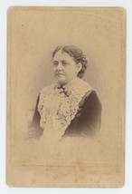 Antique Cabinet Card c1870s Lovely Older Woman Lace Victorian Dress Mt. Holly NJ - £7.46 GBP