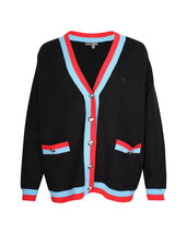 Maje My Sweetie Contrast Trim Cardigan In Viscose Women Multicolor S - $183.35