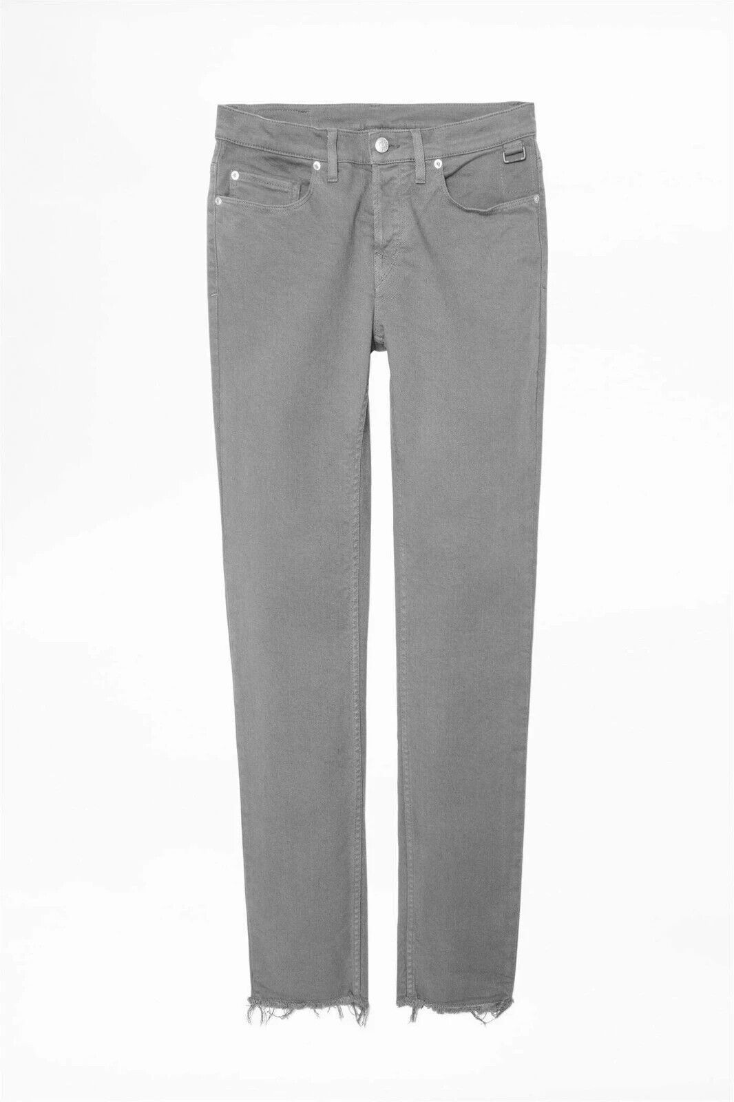 ZADIG & VOLTAIRE David Crop Frayed Jeans Grey Gris- Size 30/29 Item image 11