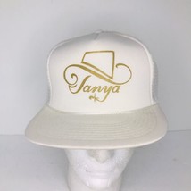 Vintage Tanya Tucker White Trucker Hat Mesh Snapback Cap 90s Country Music - £17.33 GBP