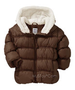 NWT Hooded Frost-Free Quilted Warm Jackets Girl Toddler Faux Fur Coat Sz... - $44.99